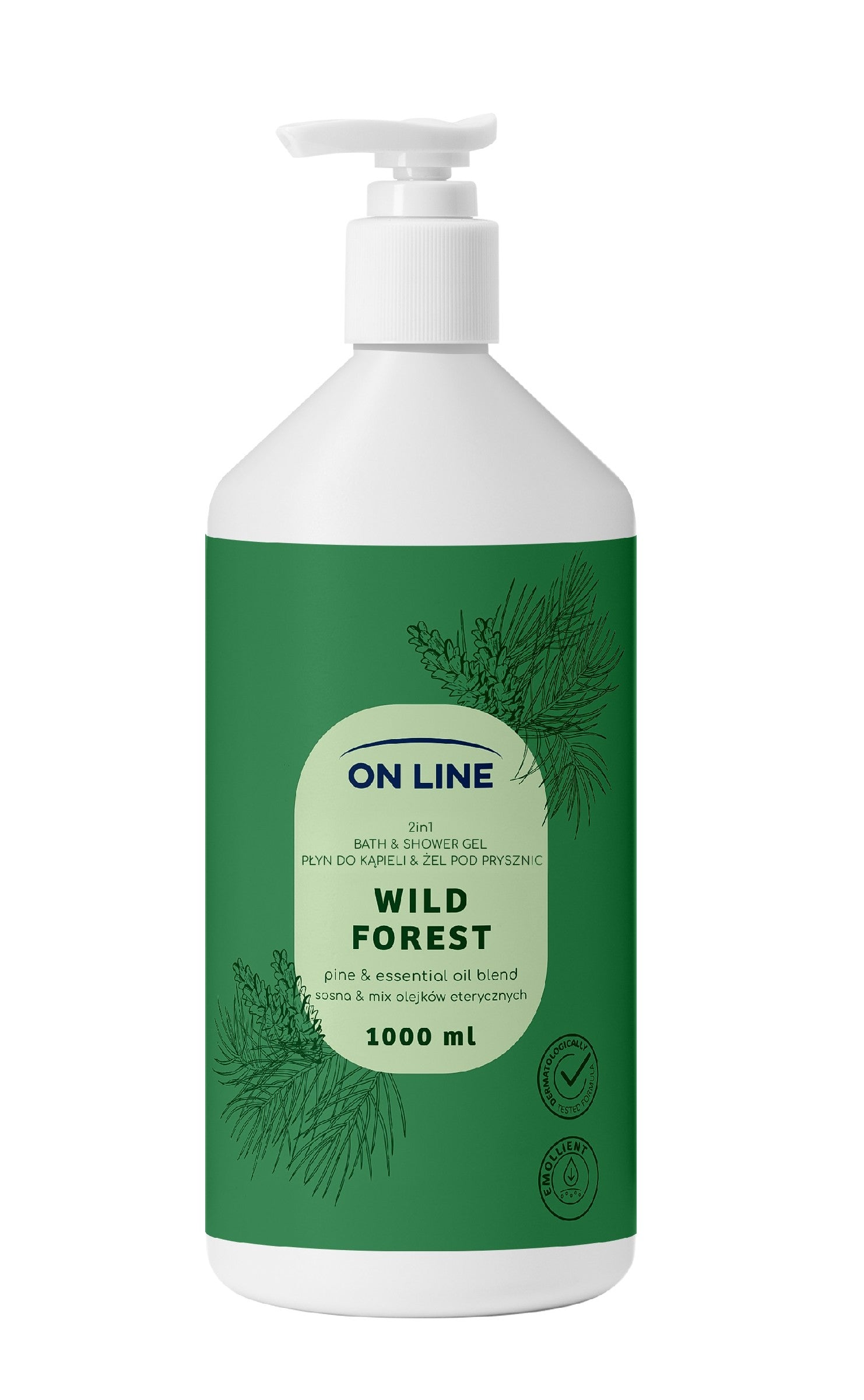 ON LINE Bath lotion and shower gel 2-in-1 Wild Forest 1000 ml - Vaistine1.lt | WestPharmacy.eu