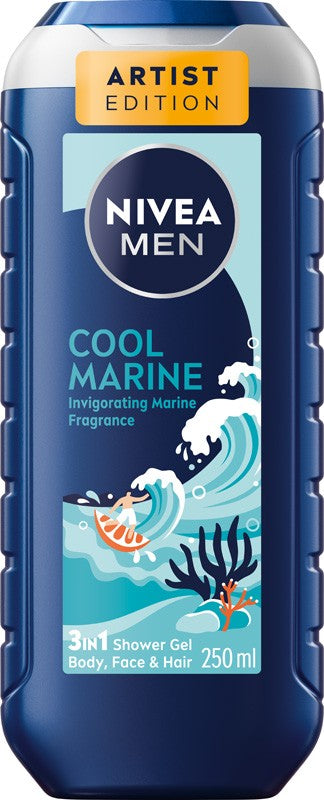 NIVEA MEN Cool Marine shower gel 3in1 250ml - Vaistine1.lt | WestPharmacy.eu