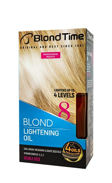 BLOND TIME 8 Hair Lightening Oil (up to 4 tones) with Vitamin E, C and F 180ml - Vaistine1.lt | WestPharmacy.eu