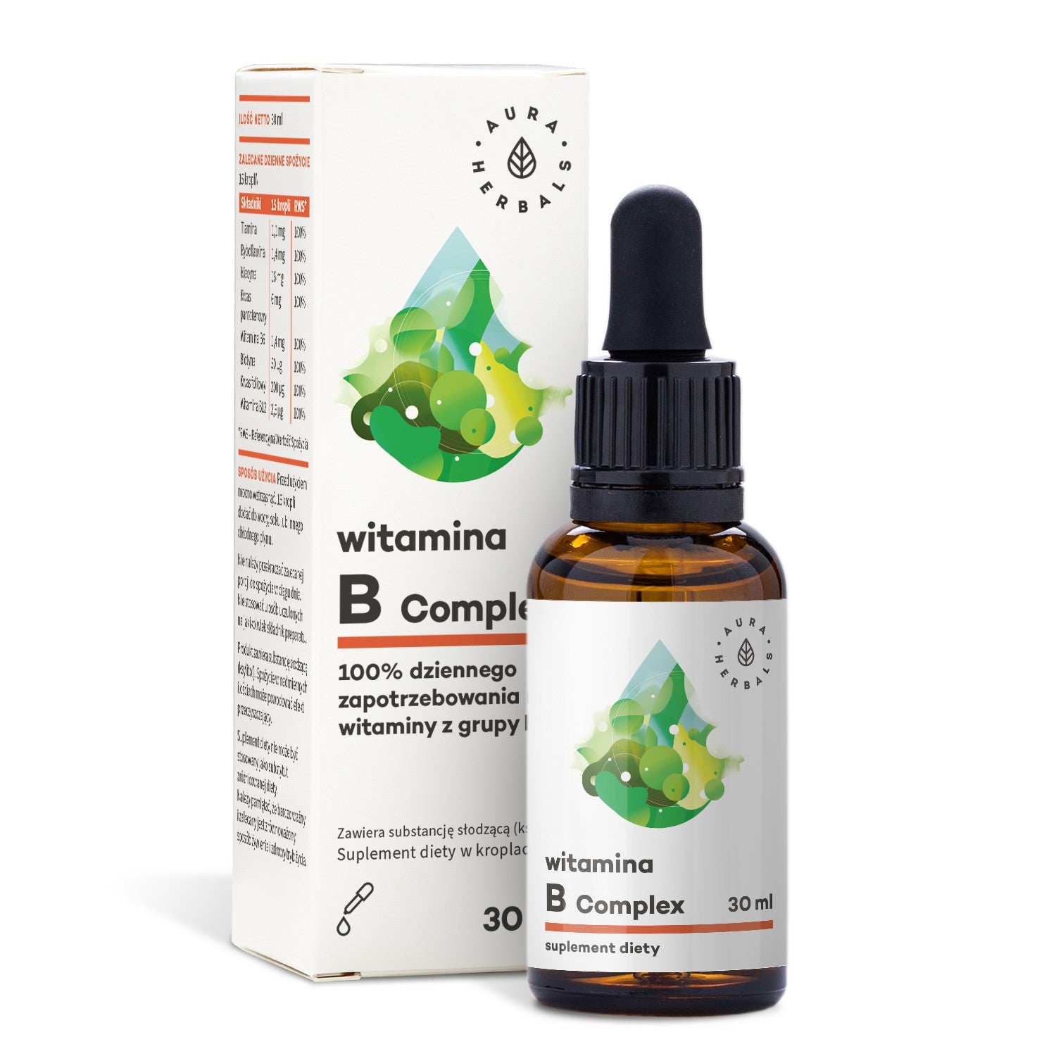 AURA HERBALS Vitamin B Complex drops 30 ml. - Vaistine1.lt | WestPharmacy.eu