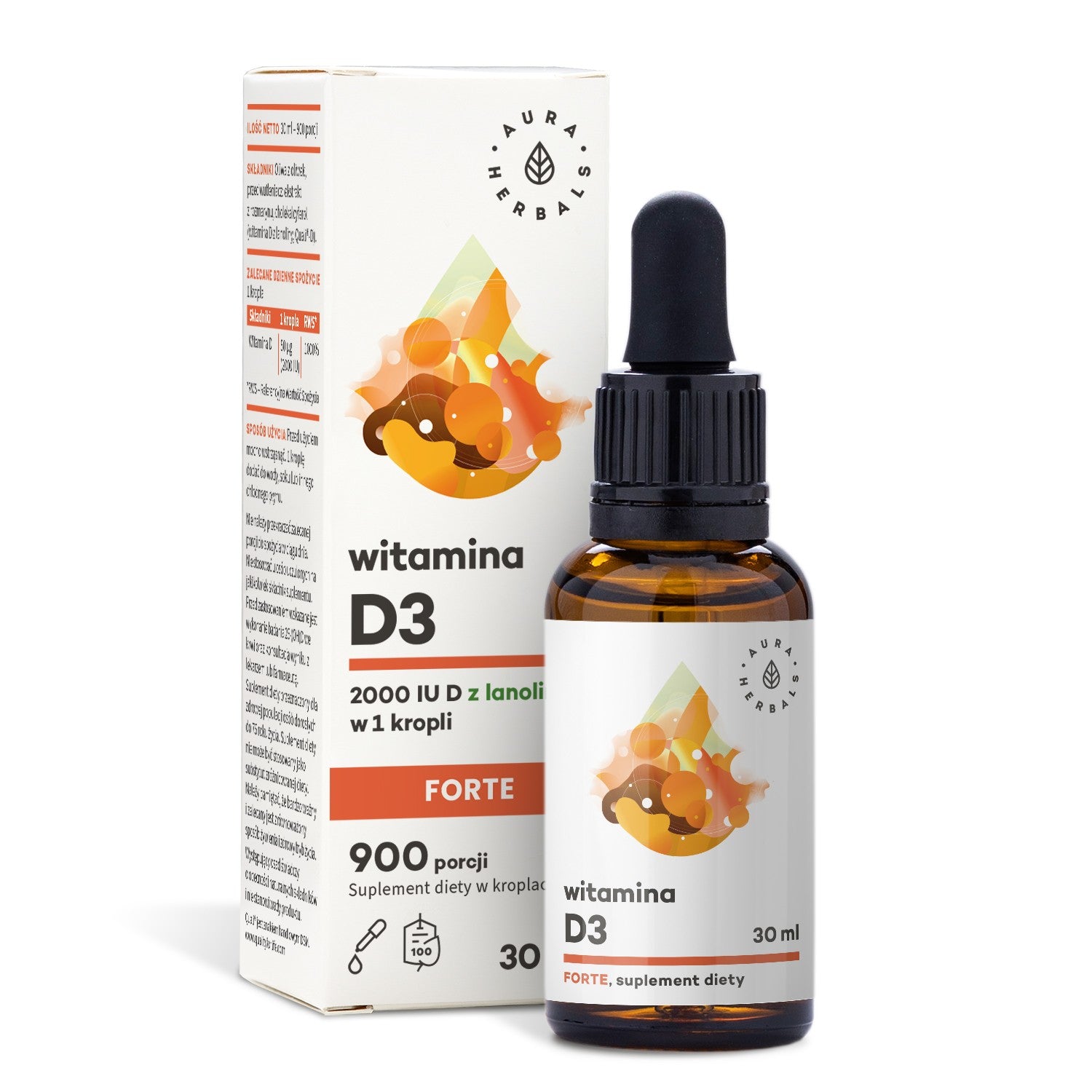 AURA HERBALS Vitamin D3 Forte 2000 drops 30 ml. - Vaistine1.lt | WestPharmacy.eu