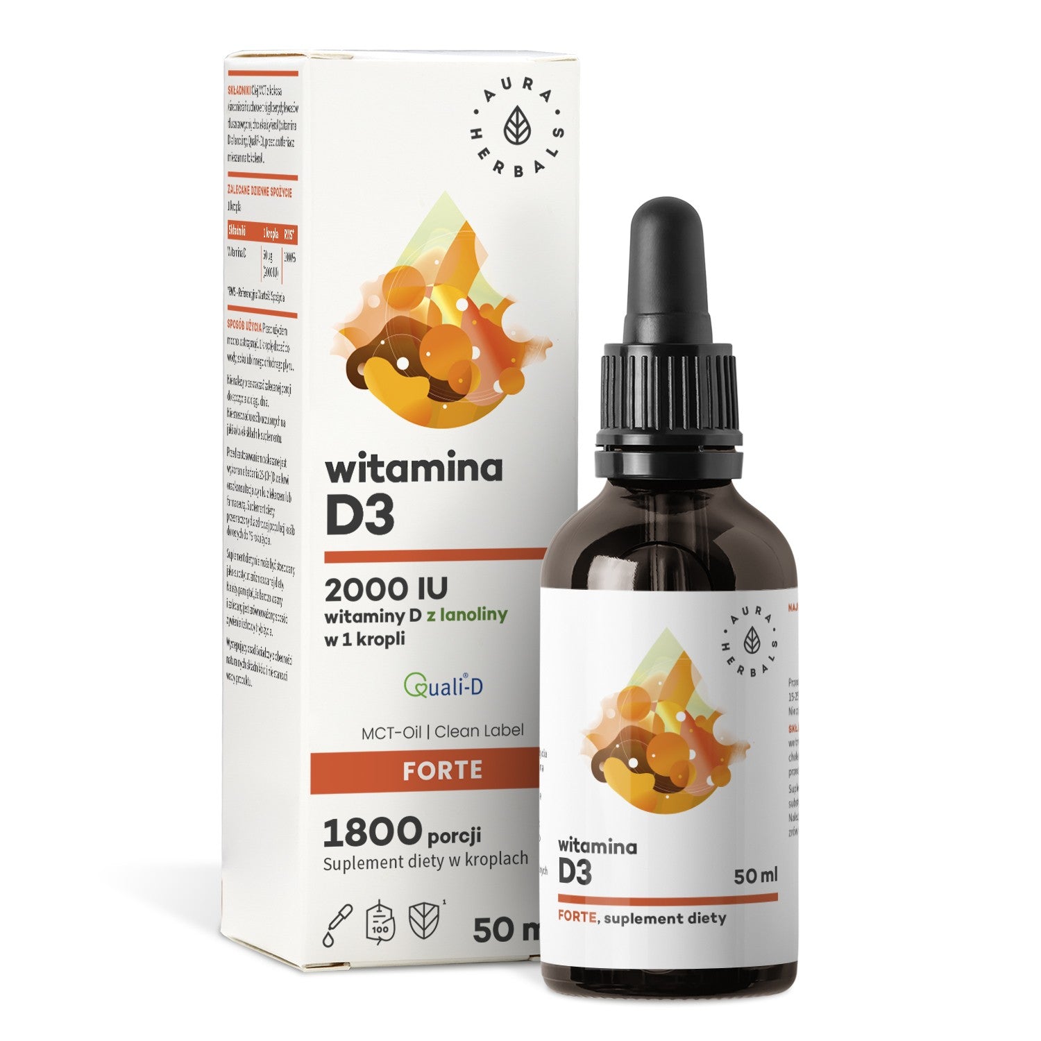 AURA HERBALS Vitamin D3 Forte 2000 drops 50 ml. - Vaistine1.lt | WestPharmacy.eu