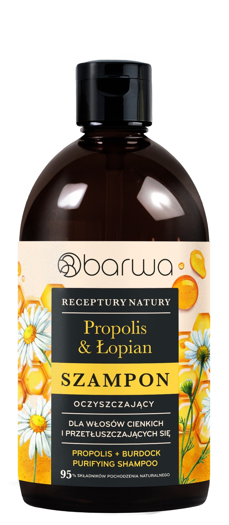 BARWA Nature's Recipes Cleansing Shampoo for thin and oily hair - Propolis & Burdock - Vaistine1.lt | WestPharmacy.eu