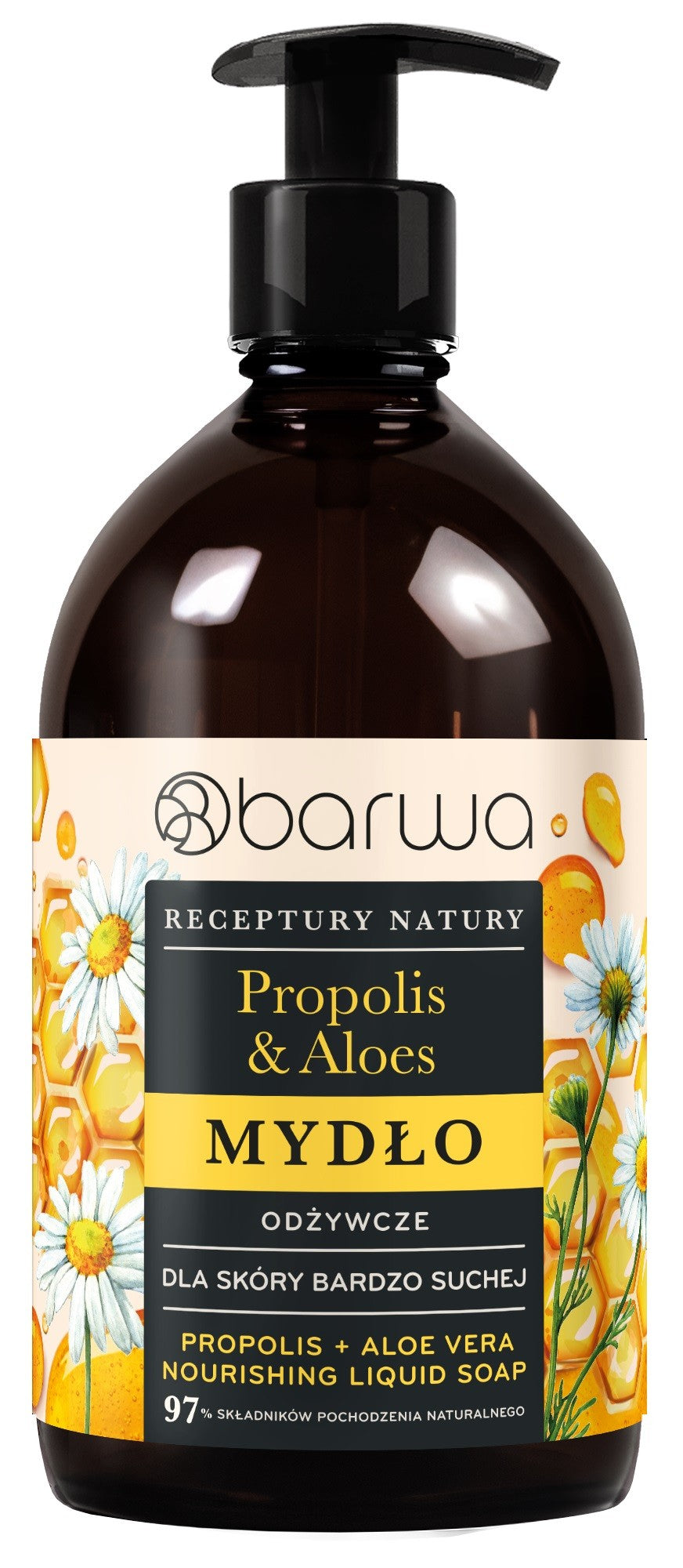 BARWA Nature's Recipes Nourishing Liquid Soap - Propolis & Aloe Vera - Vaistine1.lt | WestPharmacy.eu