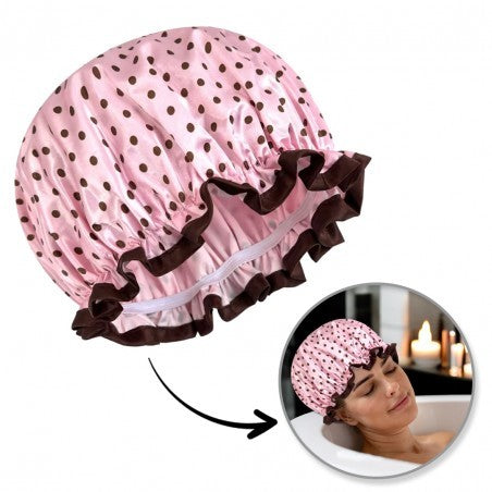 ECARLA Bathing cap, hair protection, waterproof, sleeping cap, polka dots KCZ01 - Vaistine1.lt | WestPharmacy.eu