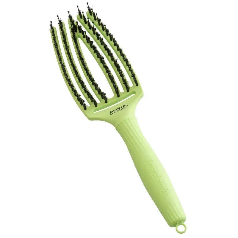 OLIVIA GARDEN Hair Brush - Fingerbrush Dolce Vita Green Pistachio - Vaistine1.lt | WestPharmacy.eu