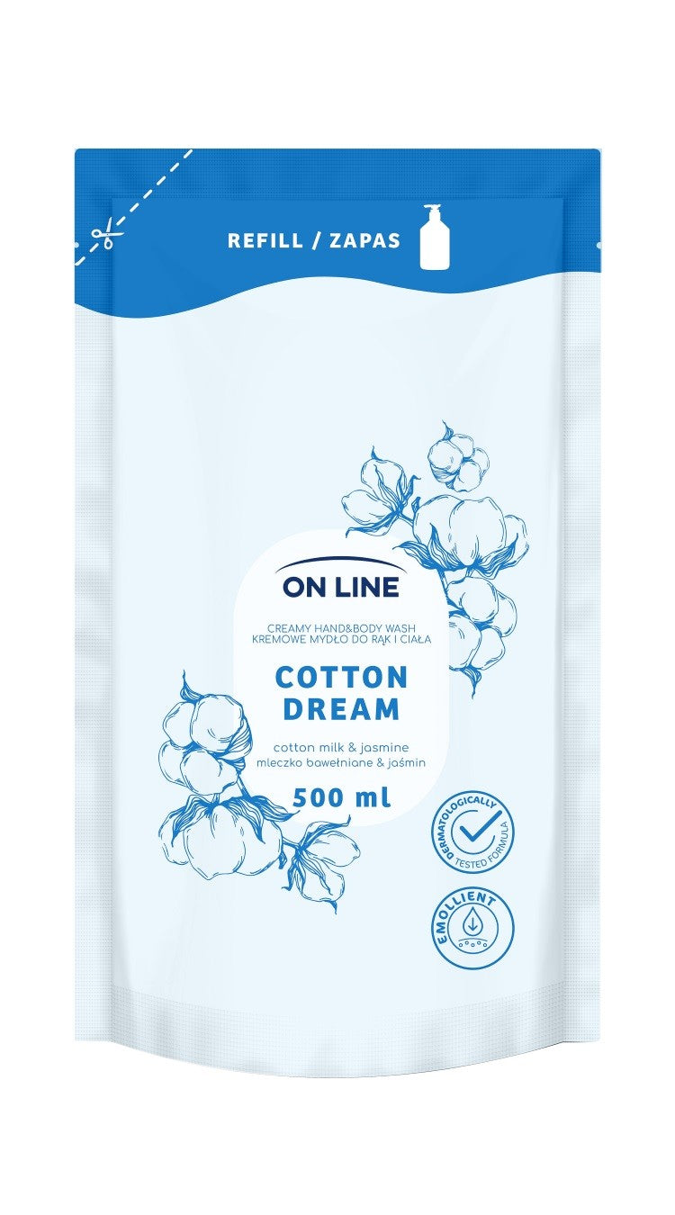 ON LINE Creamy hand and body soap Cotton Milk Jasmine - stock 500 ml. - Vaistine1.lt | WestPharmacy.eu