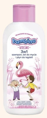 NIVEA Bambino Kids 3-in-1 Shampoo Shower Gel and Bath Liquid - Flamingo 400ml - Vaistine1.lt | WestPharmacy.eu