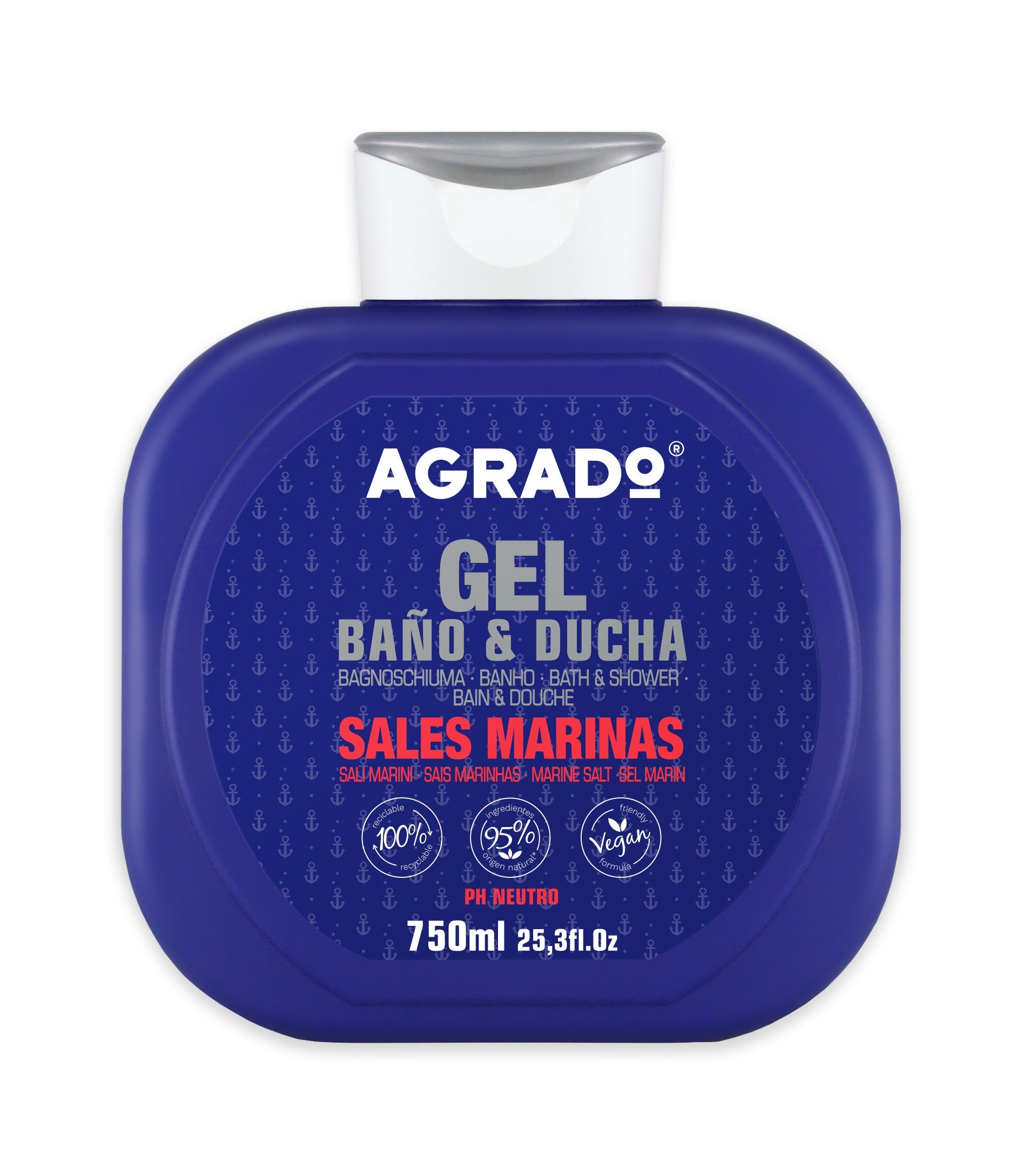 AGRADO Sea Salt Shower and Bath Gel 750 ml - Vaistine1.lt | WestPharmacy.eu