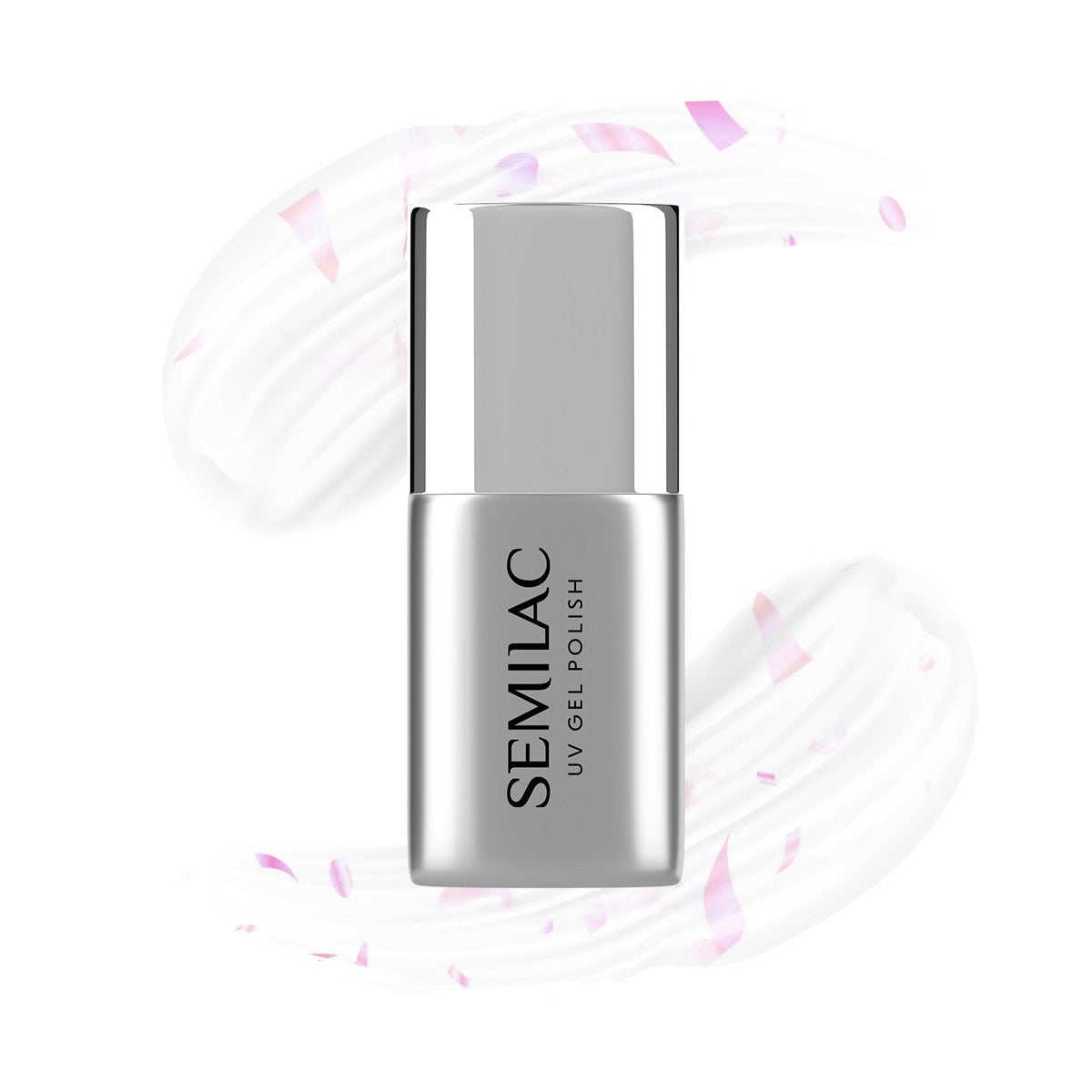 SEMILAC Top for hybrid varnishes No Wipe - Flower Flakes 7 ml - Vaistine1.lt | WestPharmacy.eu