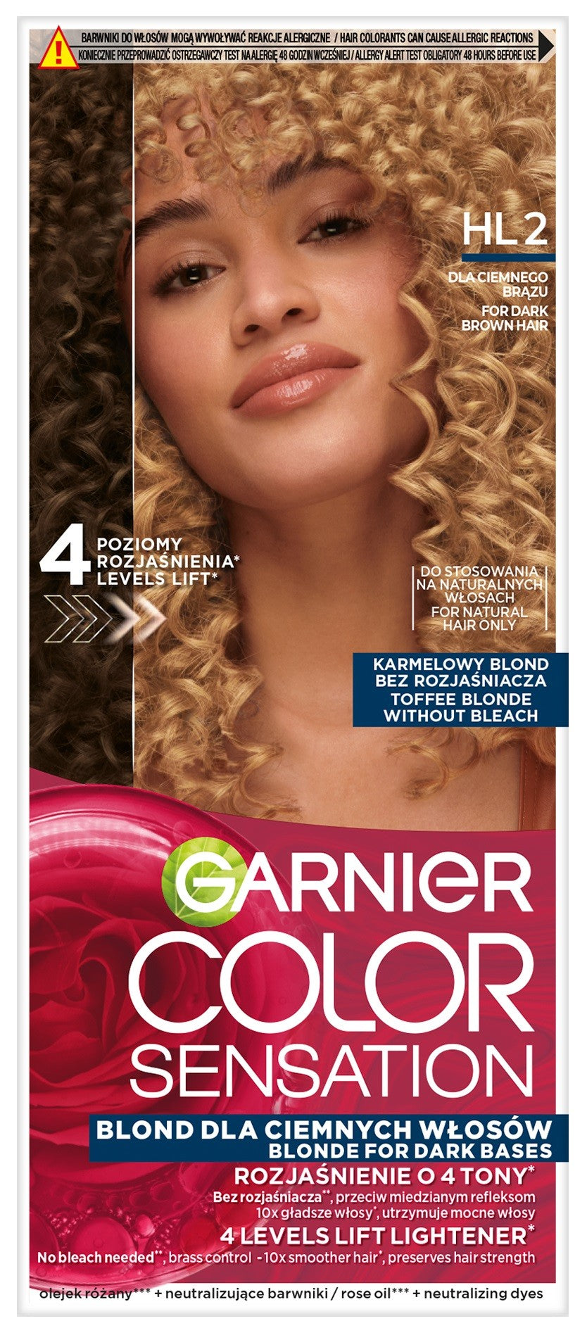 GARNIER Color Sensation Hair Color Cream No. HL2 Caramel Blonde - for dark brown hair 1 pack. | Vaistine1.lt | WestPharmacy.eu