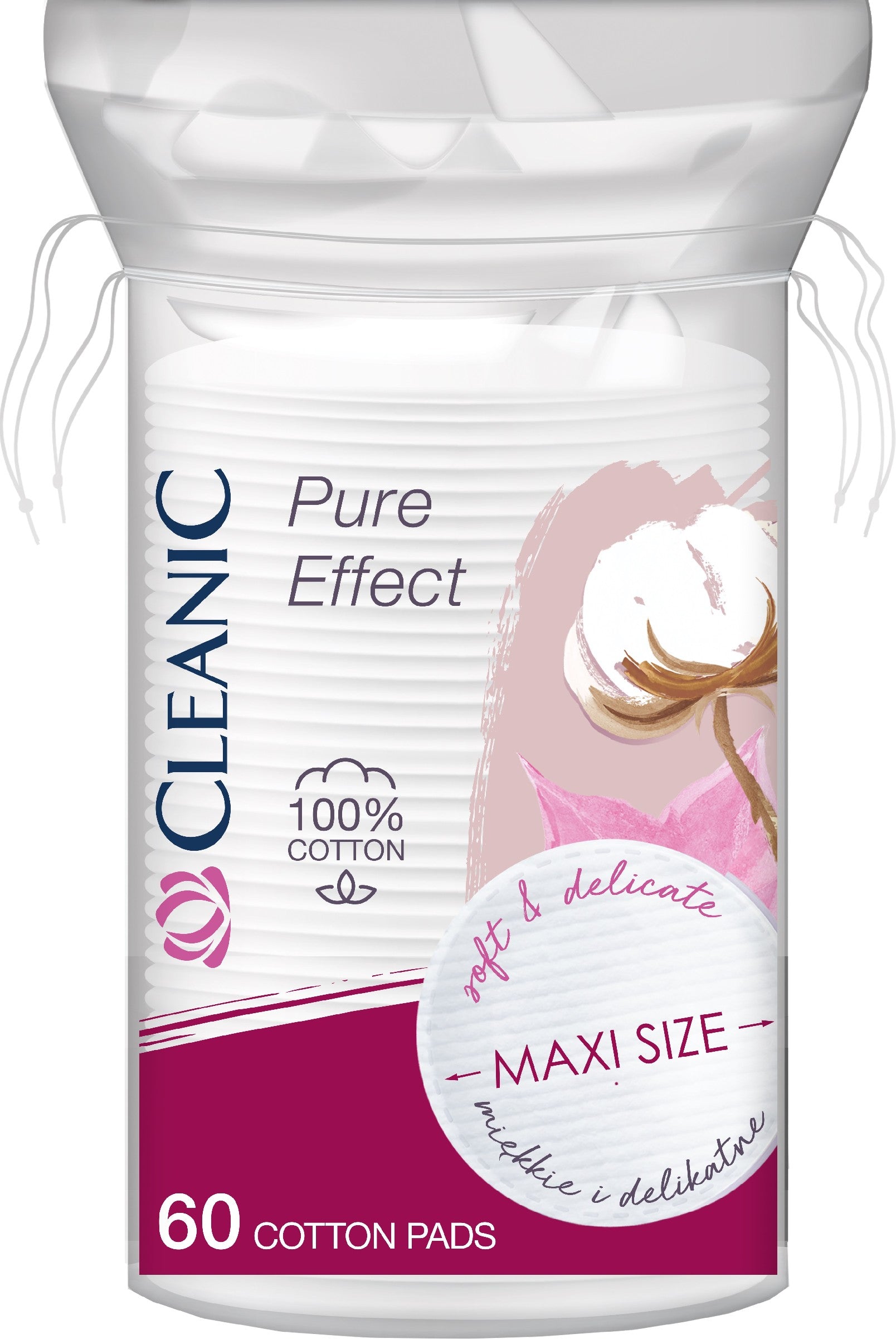 CLEANIC Pure Effect Maxi Size Cosmetic Pads - 60 pieces | Vaistine1.lt | WestPharmacy.eu