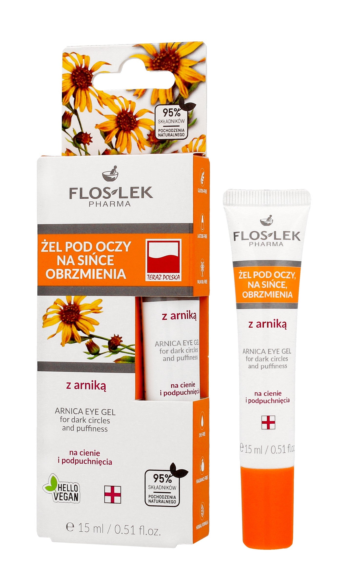 Floslek Pharma Arnica Gel for Dark Circles and Puffiness under the Eyes 15ml | Vaistine1.lt | WestPharmacy.eu