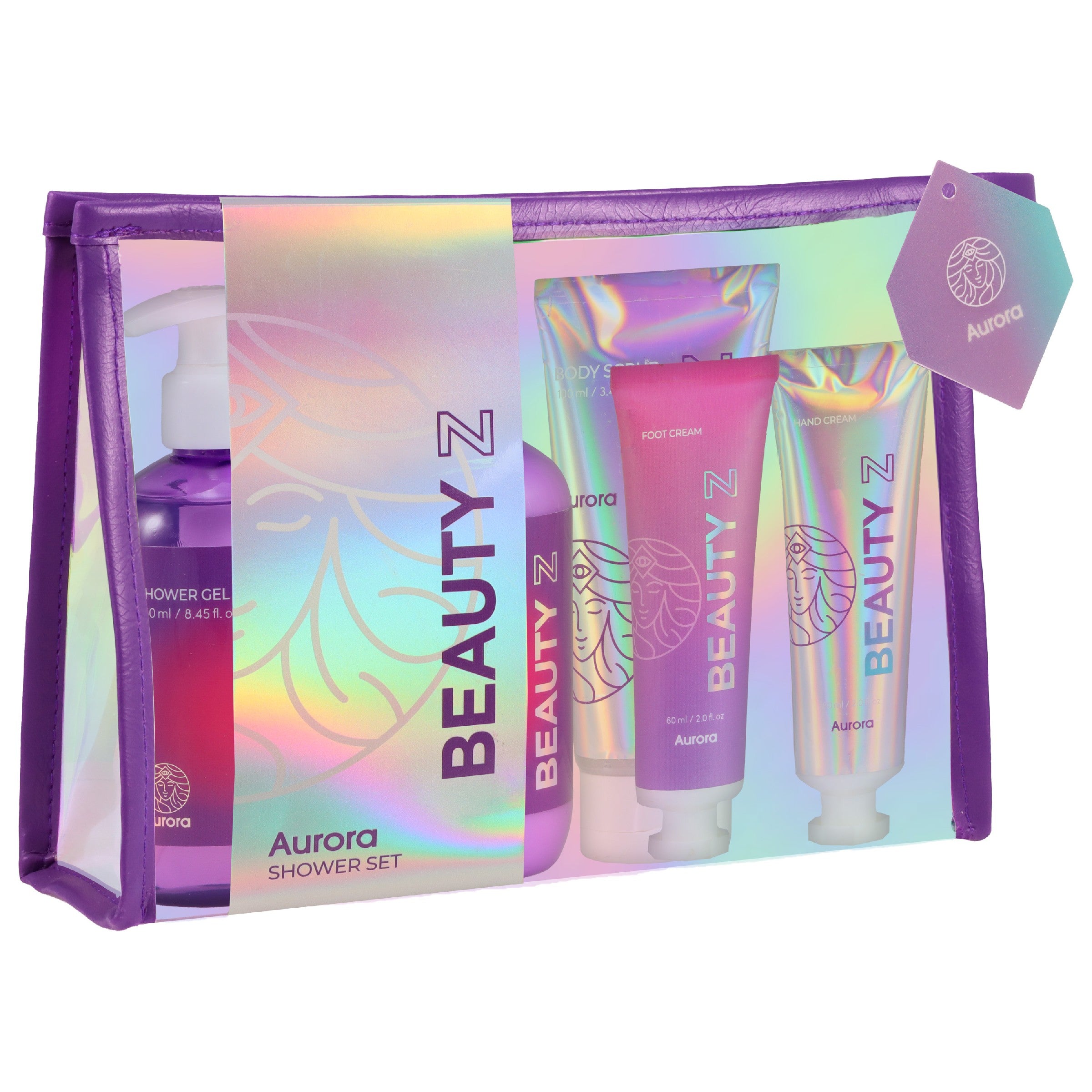 AURORA Beauty Gift Set with Peony & Rose Cosmetic Bag - 5 products | Vaistine1.lt | WestPharmacy.eu