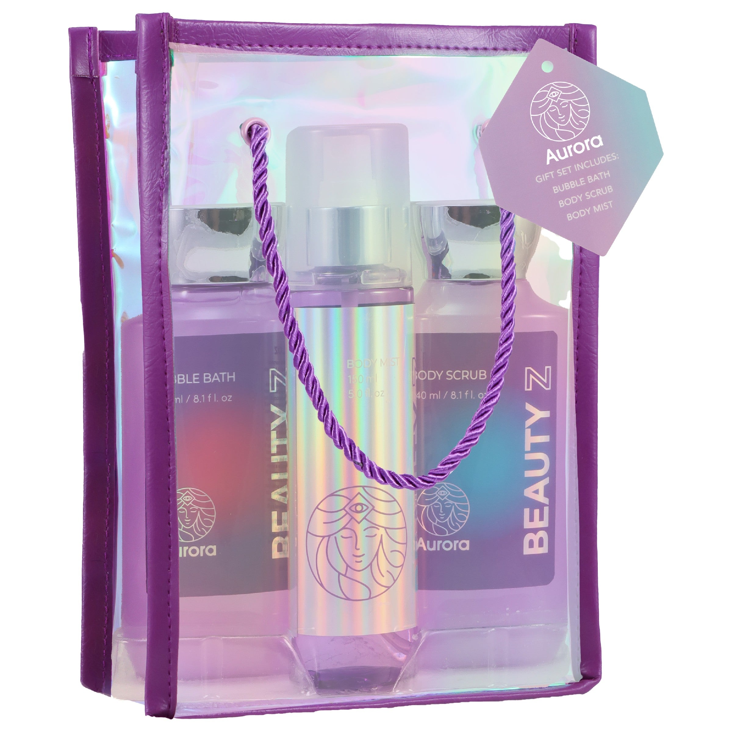 AURORA Beauty Gift Set with Peony & Rose Fluorescent Bag - 3 products | Vaistine1.lt | WestPharmacy.eu