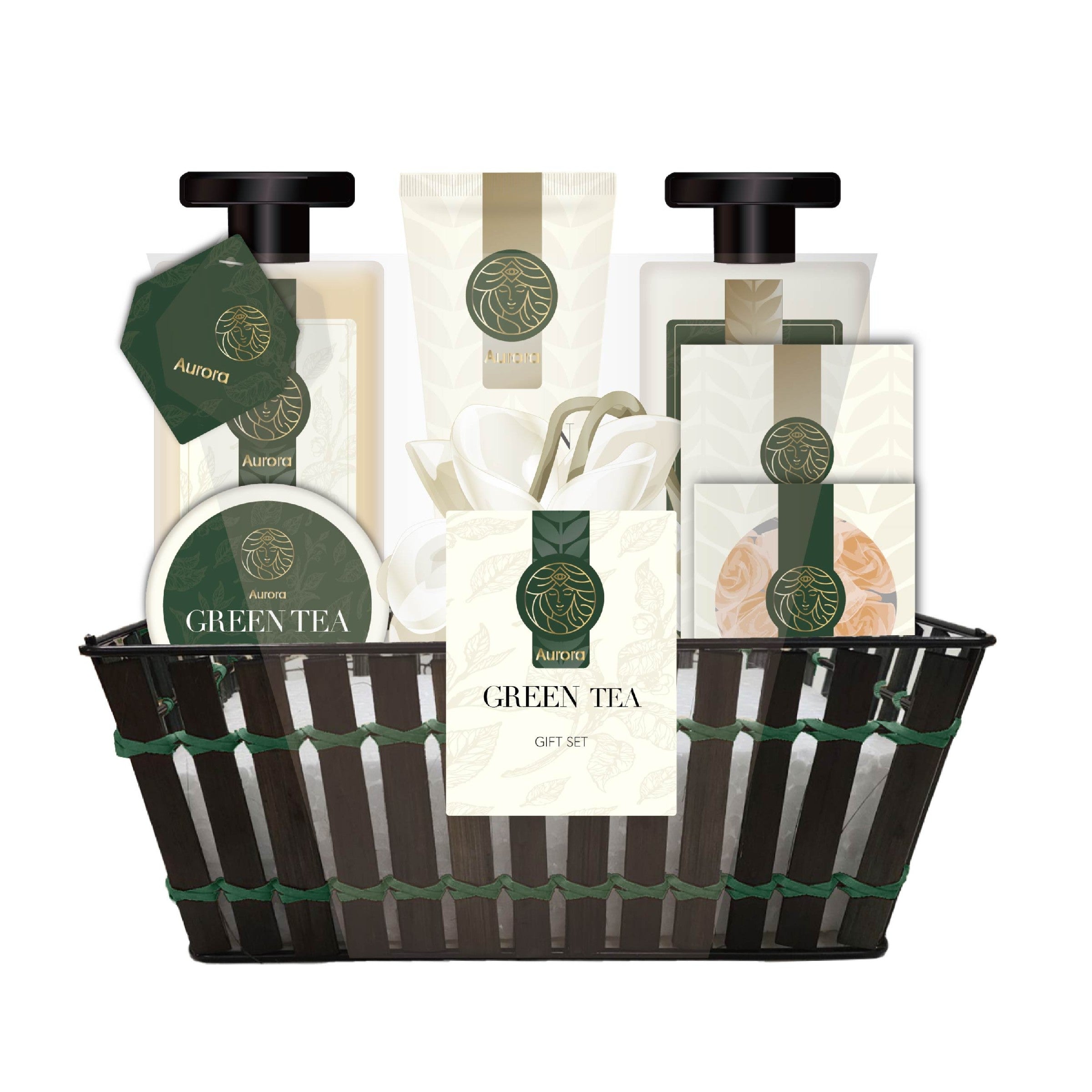 AURORA Gift Set Green Tea Basket - 8 products | Vaistine1.lt | WestPharmacy.eu