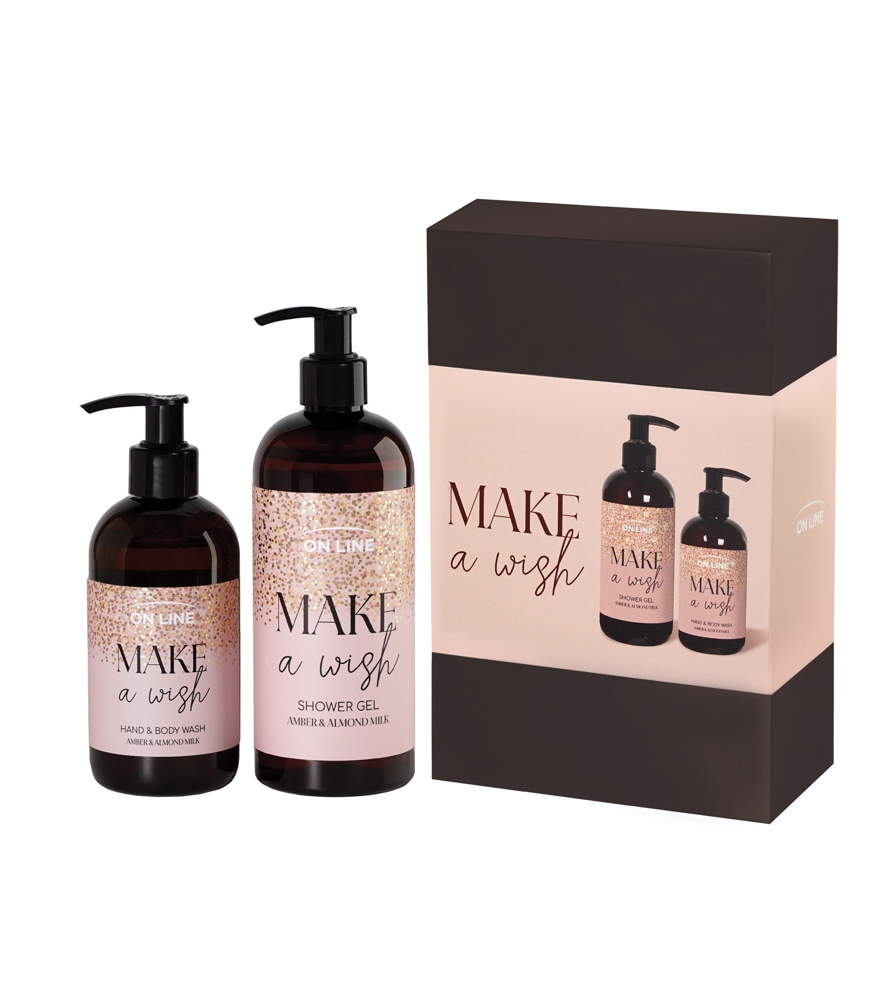 ON LINE Make a Wish Alomond Set Body soap 250 ml + Shower gel 400 ml | Vaistine1.lt | WestPharmacy.eu