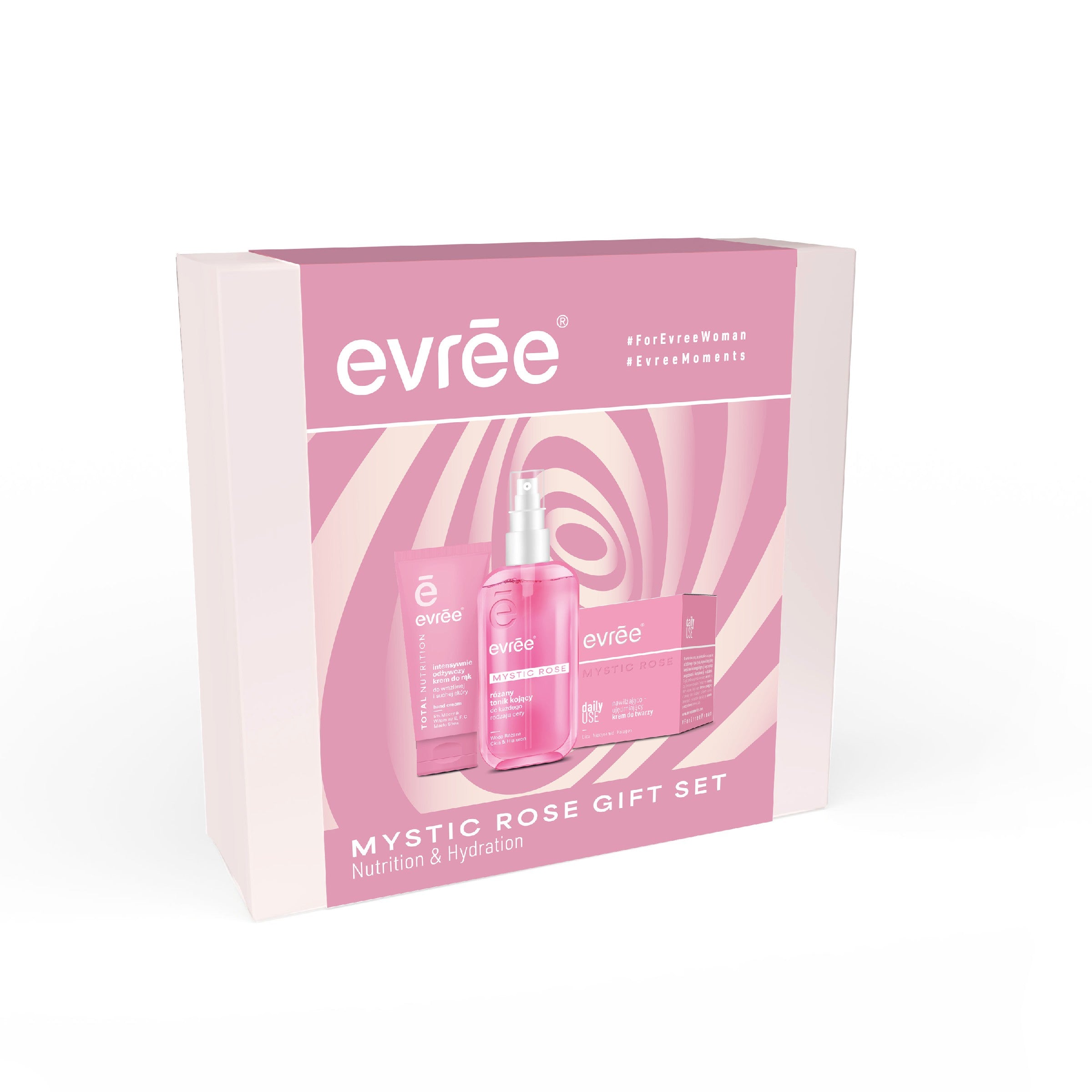 EVREE Mystic Rose Gift Set (Toner 200ml + Face Cream 50ml + Hand Cream 75ml) | Vaistine1.lt | WestPharmacy.eu