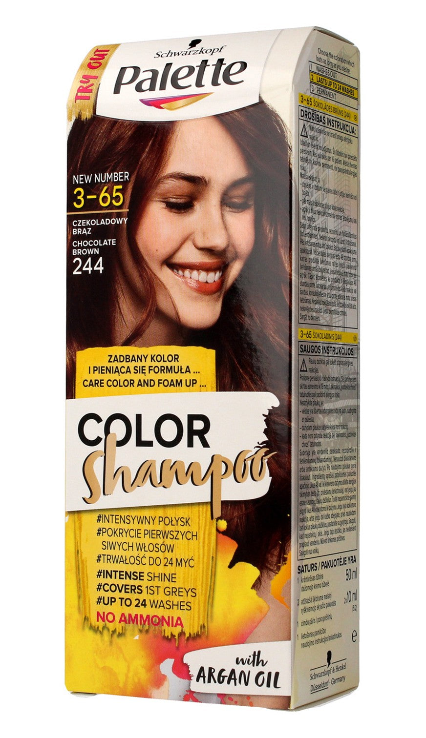 Palette Color Shampoo Coloring Shampoo No. 3-65 (244) Chocolate Brown 1pc. | Vaistine1.lt | WestPharmacy.eu