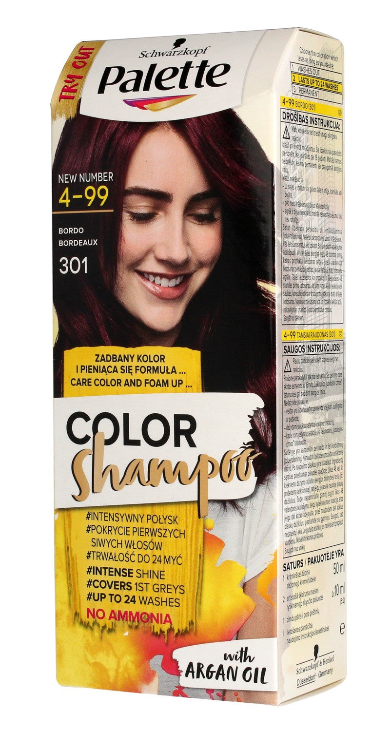 Palette Color Shampoo Coloring Shampoo No. 4-99 (301) Burgundy 1pc. | Vaistine1.lt | WestPharmacy.eu