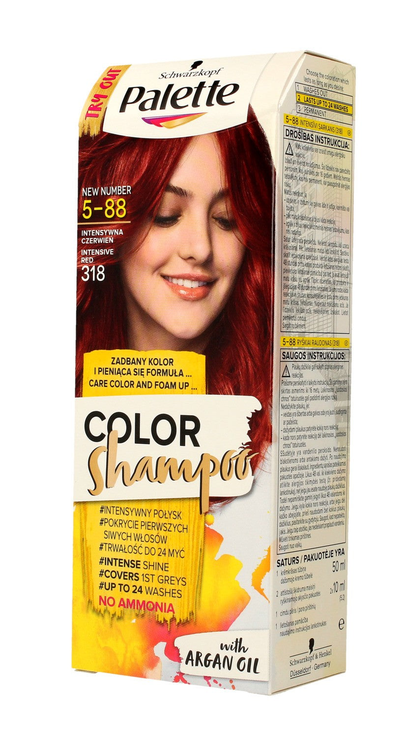 Palette Color Shampoo Coloring Shampoo No. 5-88 Intense Red 1pc. | Vaistine1.lt | WestPharmacy.eu