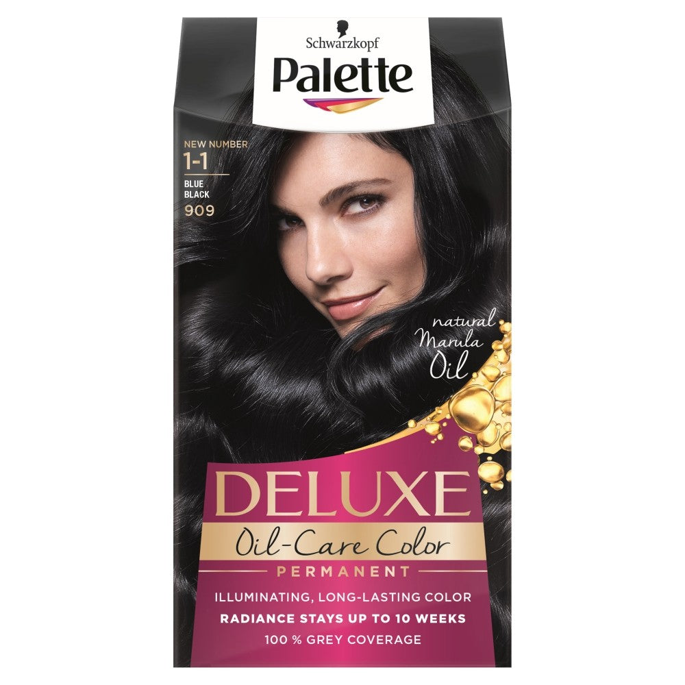 Palette Deluxe Permanent Hair Color No. 909 Blue Black 1pc. | Vaistine1.lt | WestPharmacy.eu