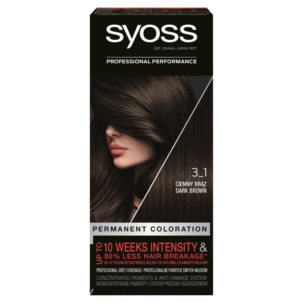 Schwarzkopf Syoss Hair Color Dark Brown No. 3-1 1pc. | Vaistine1.lt | WestPharmacy.eu