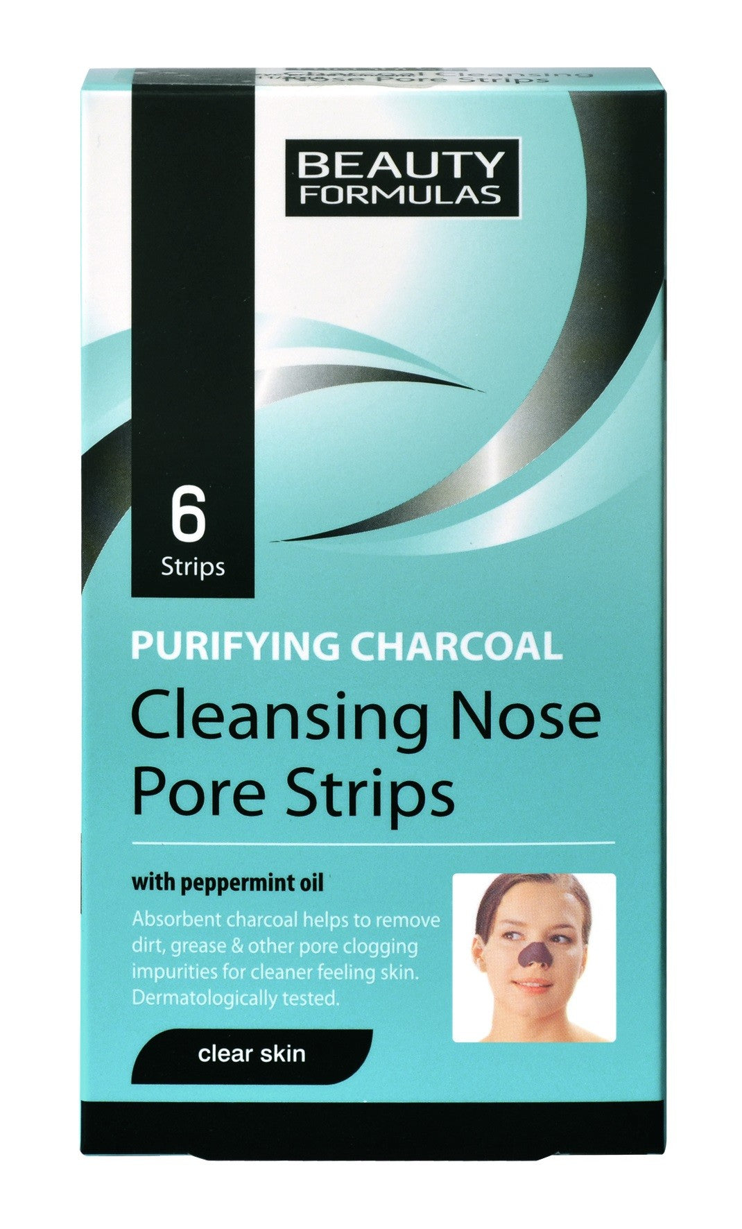 Beauty Formulas Skin Care Deeply cleansing nose strips with charcoal 6 pcs | Vaistine1.lt | WestPharmacy.eu