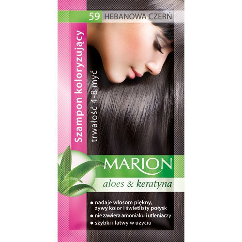 Marion coloring shampoo 4-8 washes no. 59 ebony black | Vaistine1.lt | WestPharmacy.eu