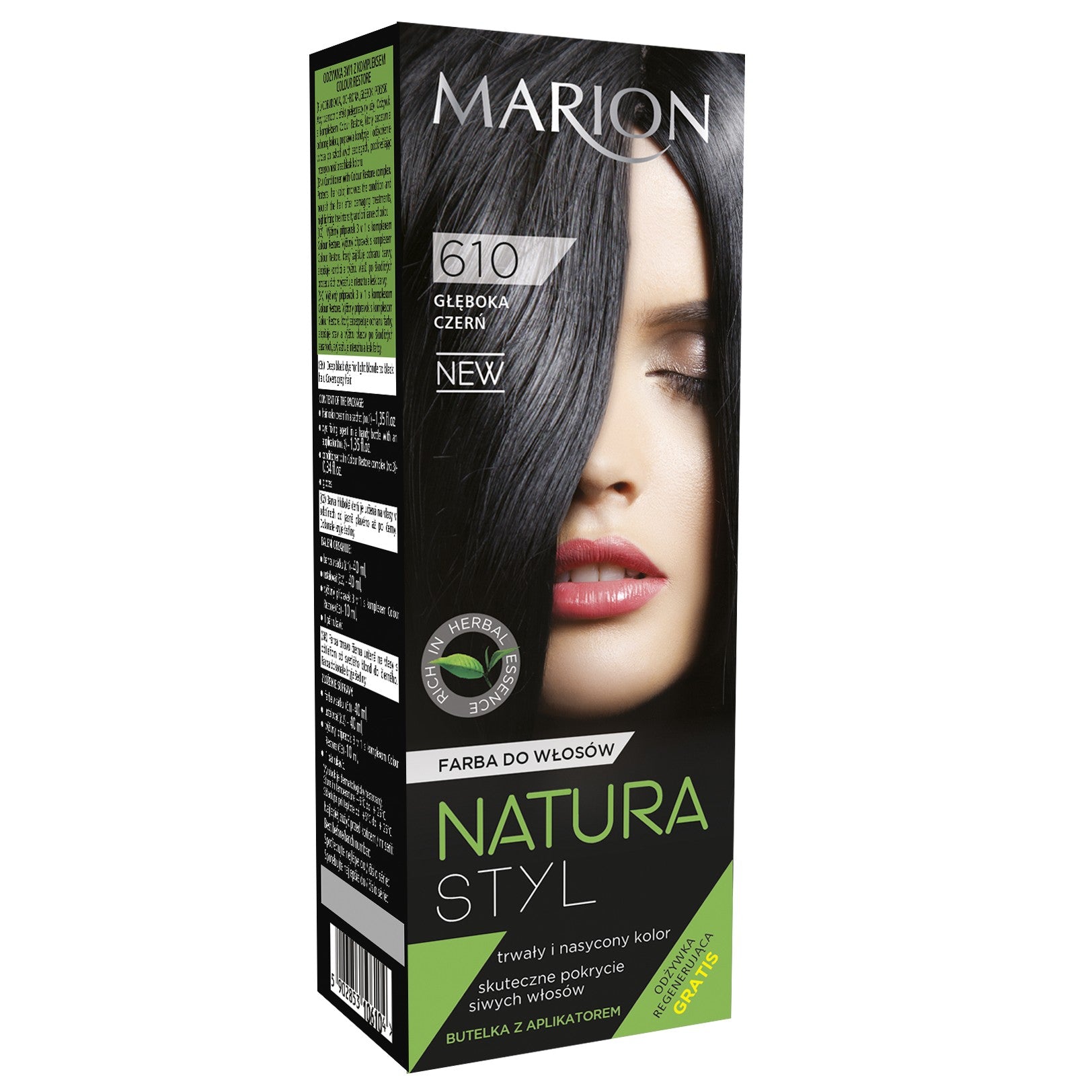 Marion Hair Color Natura Styl No. 610 Deep Black | Vaistine1.lt | WestPharmacy.eu