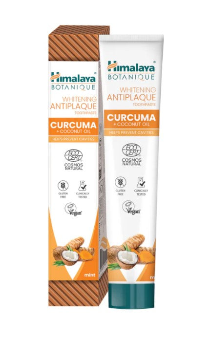 Whitening Antiplaque Toothpaste Curcuma + Coconut Oil, Mint - 75ml. - Himalaya | Vaistine1.lt | WestPharmacy.eu