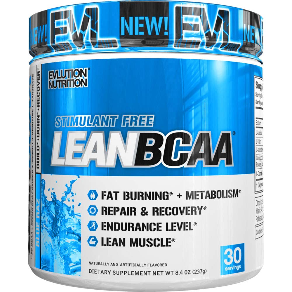 Lean BCAA - Stimulant Free, Blue Raz - 237g - EVLution Nutrition