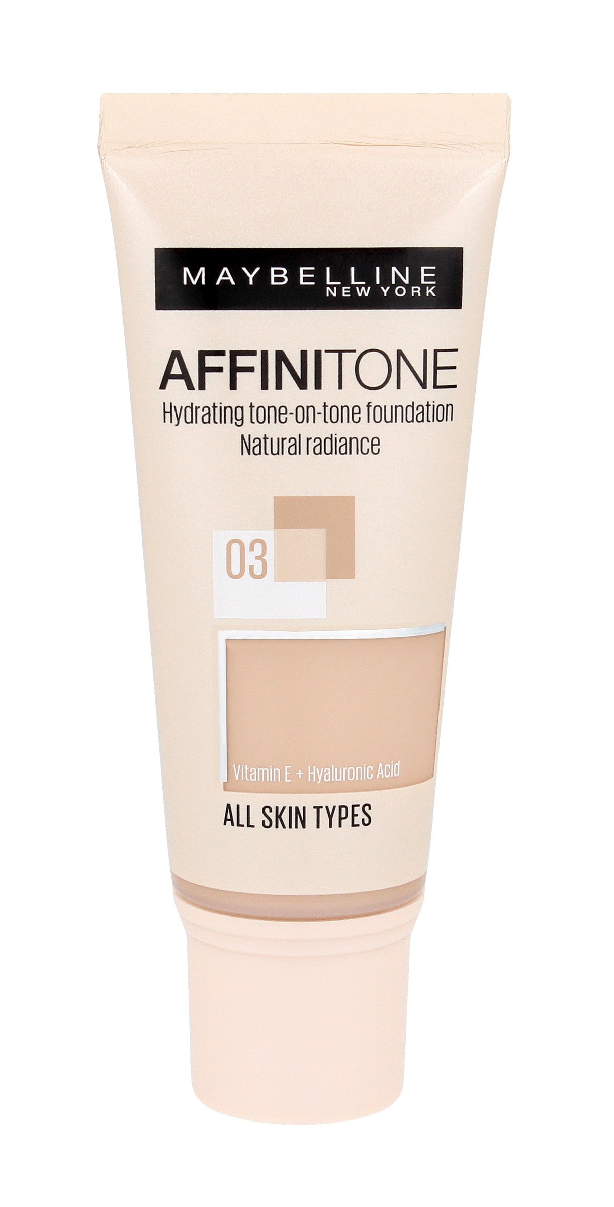 Maybelline Affinitone Foundation No. 03 Light Sand Beige - tube 30ml | Vaistine1.lt | WestPharmacy.eu