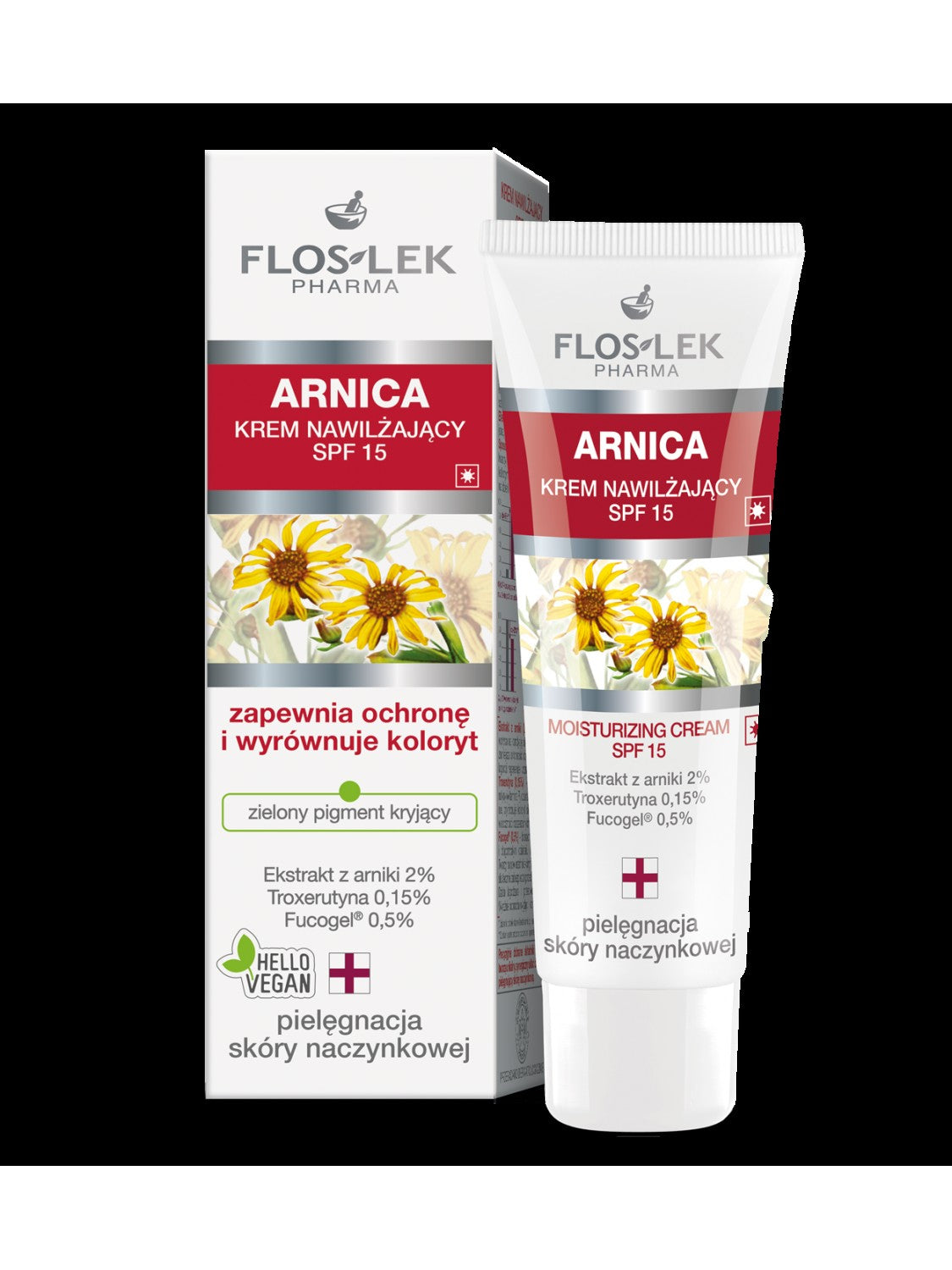 Floslek Pharma Arnica Moisturizing and Color-Equalizing Cream SPF 15 50ml | Vaistine1.lt | WestPharmacy.eu