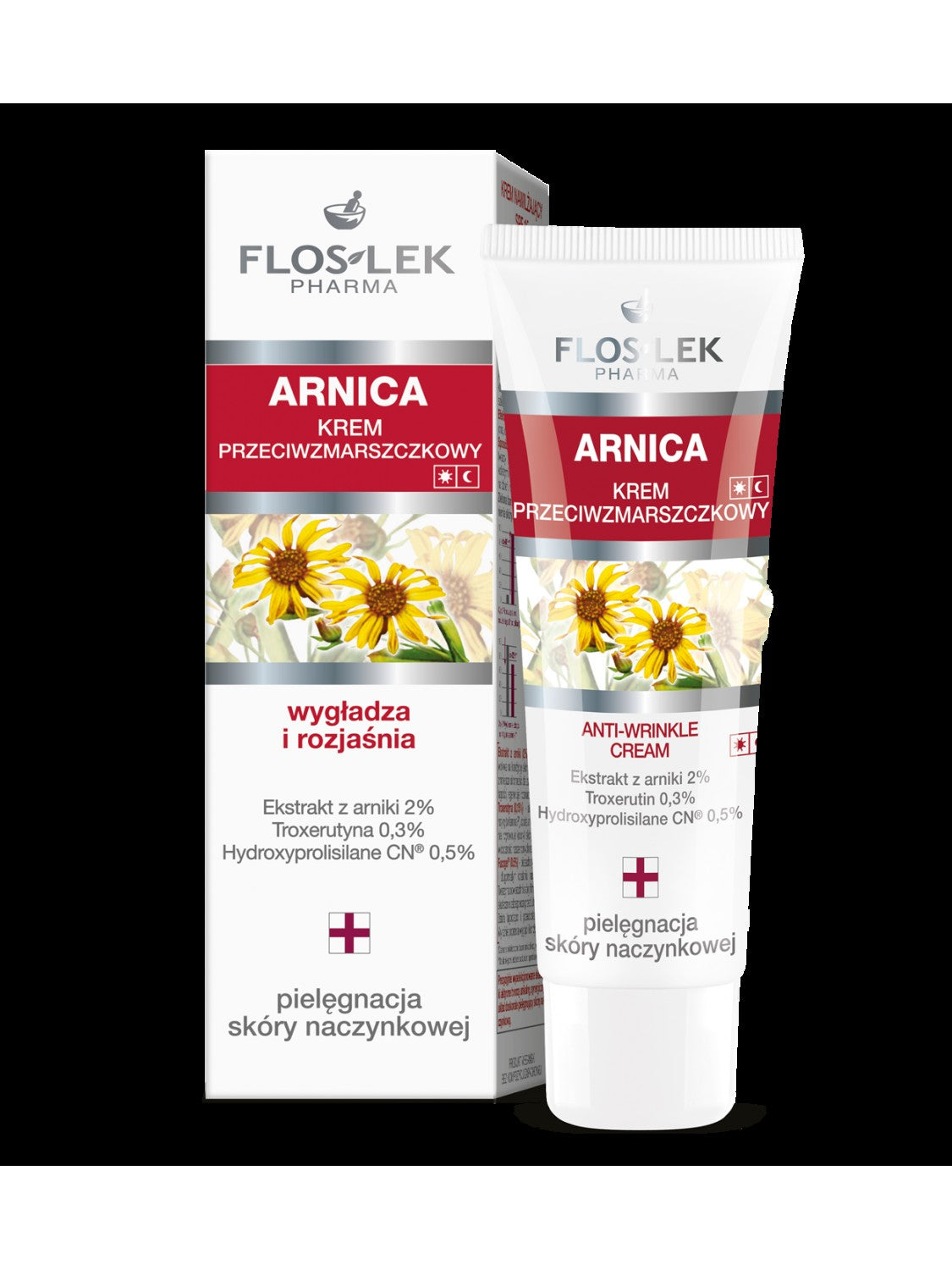 Floslek Pharma Arnica Anti-wrinkle Cream strengthening capillaries | Vaistine1.lt | WestPharmacy.eu