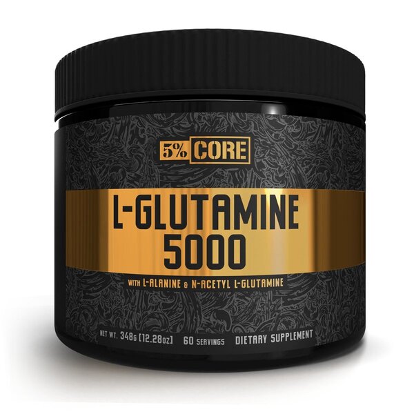 L-Glutamine 5000 - Core Series, Unflavoured - 348g - 5% Nutrition