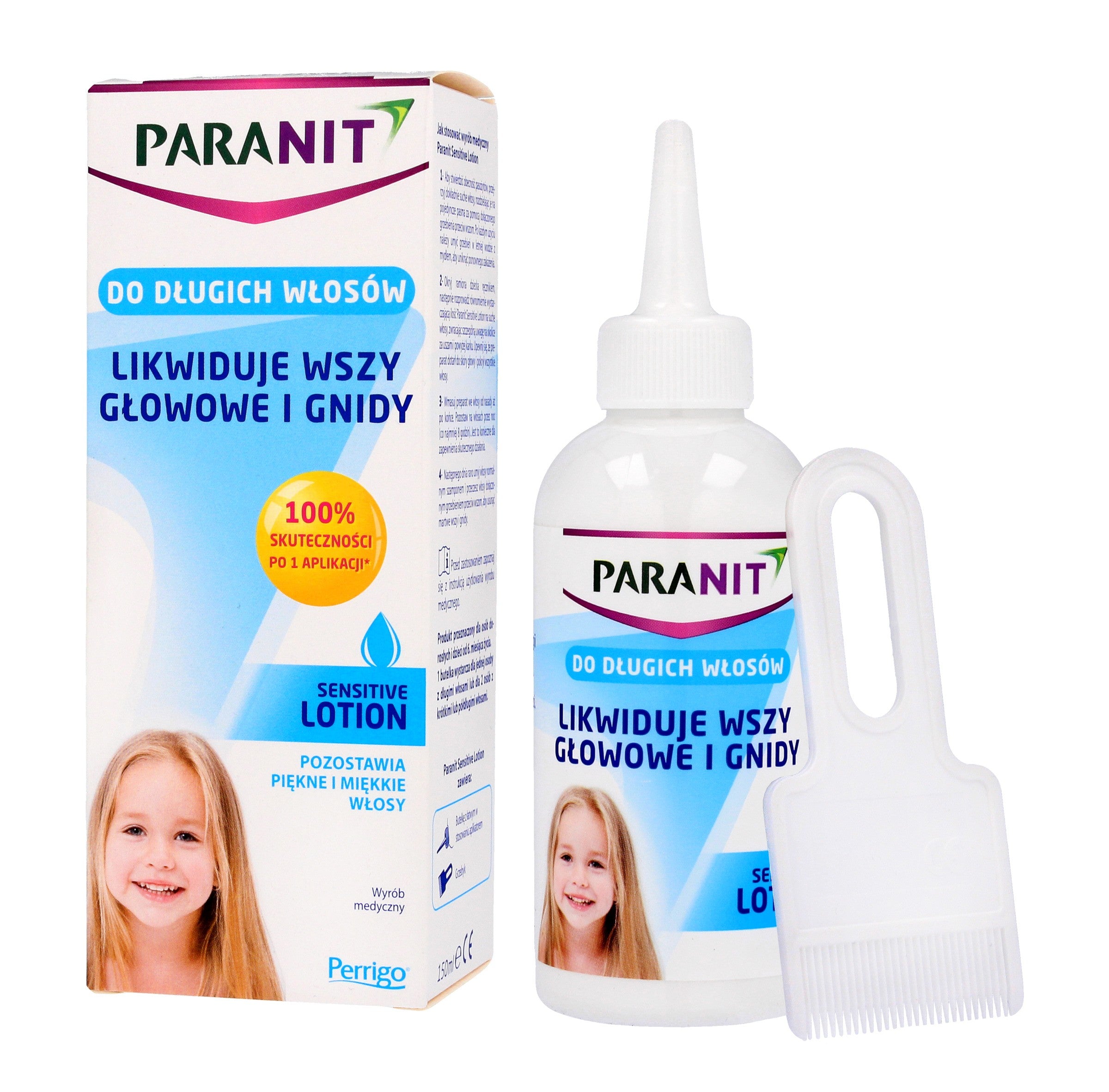 PARANIT Sensitive Lotion, naikina utėles ir kiaušinius - ilgiems plaukams | WestPharmacy.eu | Vaistine1.lt