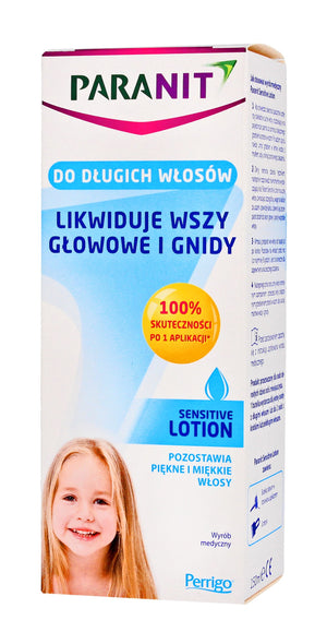 PARANIT Sensitive Lotion, naikina utėles ir kiaušinius - ilgiems plaukams 150ml | WestPharmacy.eu | Vaistine1.lt
