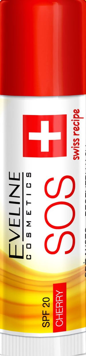 Eveline Lipstick - protective lip balm SOS cherry 1 pc | Vaistine1.lt | WestPharmacy.eu