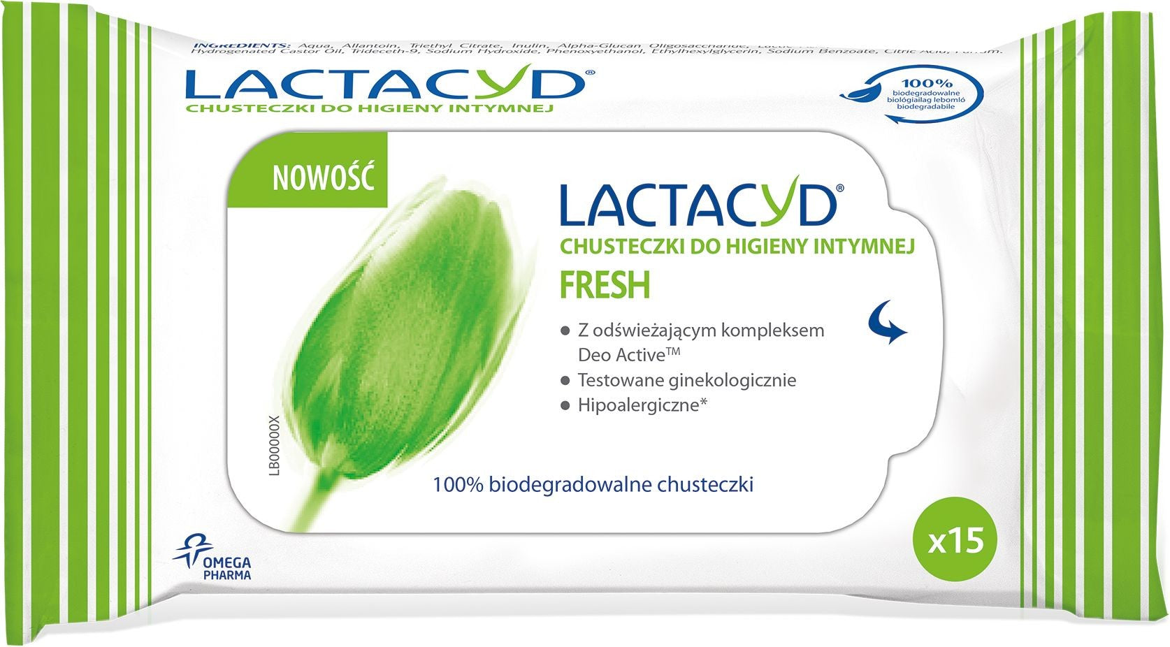 Lactacyd Fresh Intimate Hygiene Wipes 1 pack - 15 pieces | Vaistine1.lt | WestPharmacy.eu