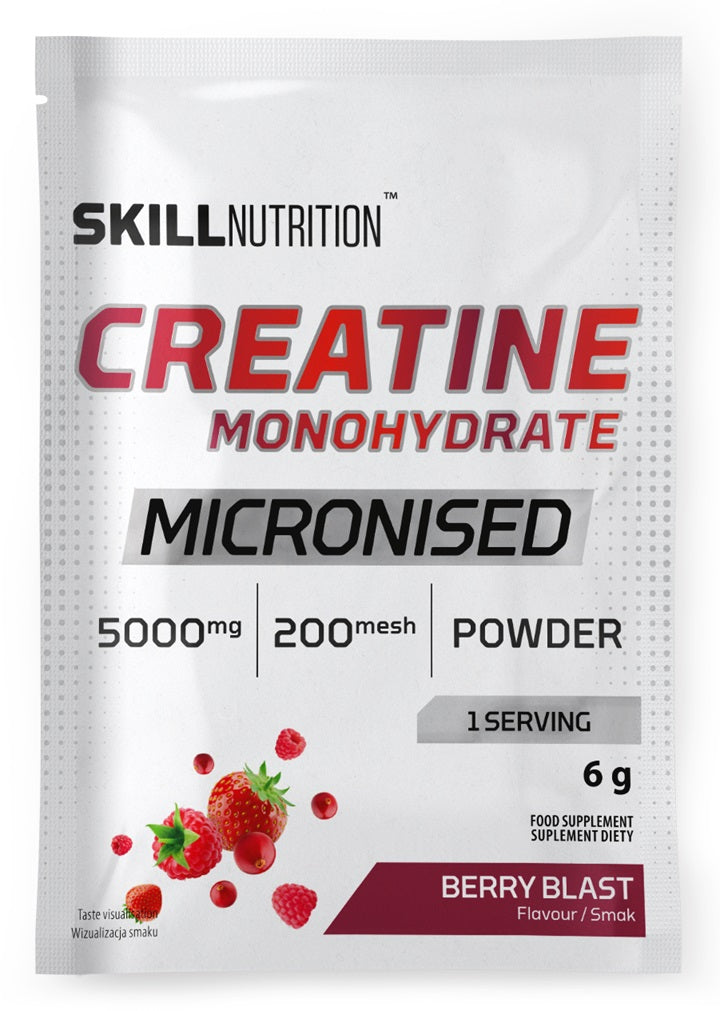 Micronised Creatine Monohydrate, Berry Blast - 6g (1 serving) - Skill Nutrition