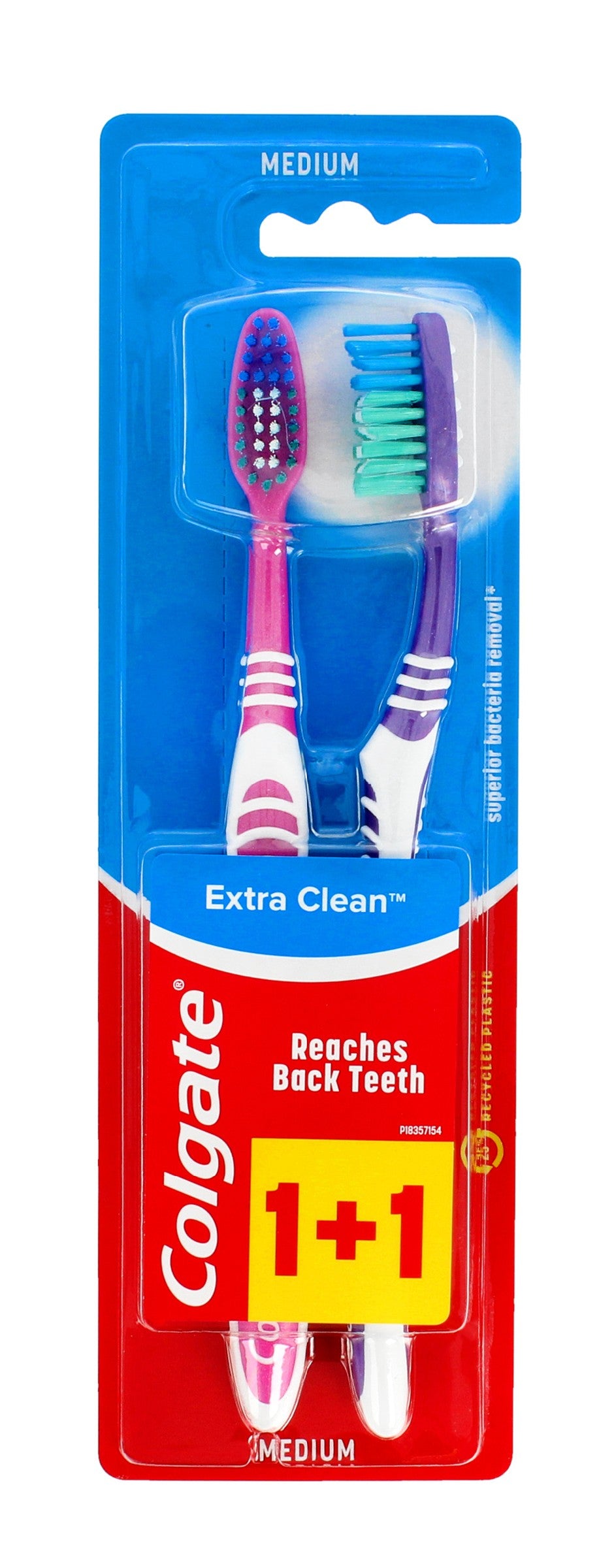 Colgate Duo Extra Clean Medium Toothbrush 1 pack - 2 pieces | Vaistine1.lt | WestPharmacy.eu