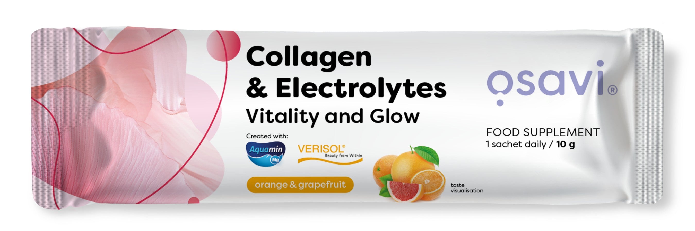 Collagen Electrolytes Vitality and Glow, Orange & Grapefruit - 10g (1 serving) - Osavi