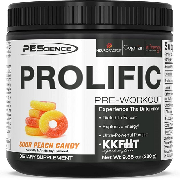 Prolific, Sour Peach Candy - 280g - PEScience
