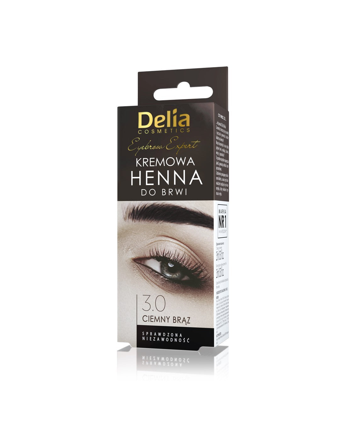 Delia Cosmetics Henna for eyebrows creamy no. 3.0 Dark Brown 1pc. | Vaistine1.lt | WestPharmacy.eu