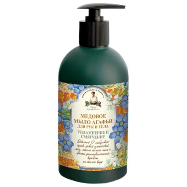 Recipes of Babushka Agafia Liquid honey soap for hands and body 500m | Vaistine1.lt | WestPharmacy.eu