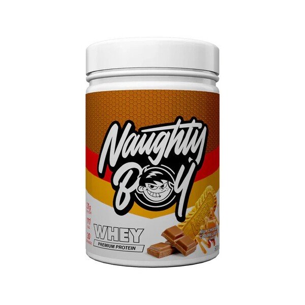 Advanced Whey, Milk Chocolate Caramel Biscuit - 900g - Naughty Boy