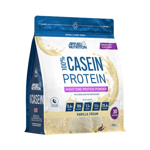 100% Casein Protein, Vanilla Cream - 900g - Applied Nutrition