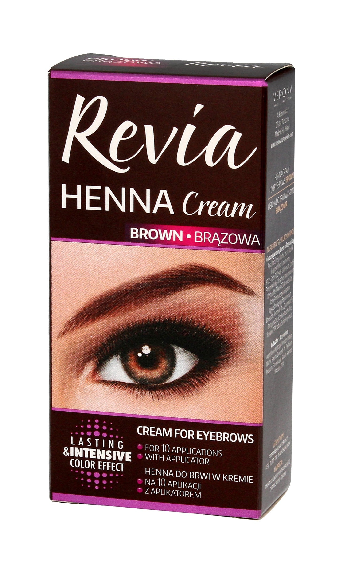 Verona Revia Cream Brow Henna Brown 15ml | Vaistine1.lt | WestPharmacy.eu