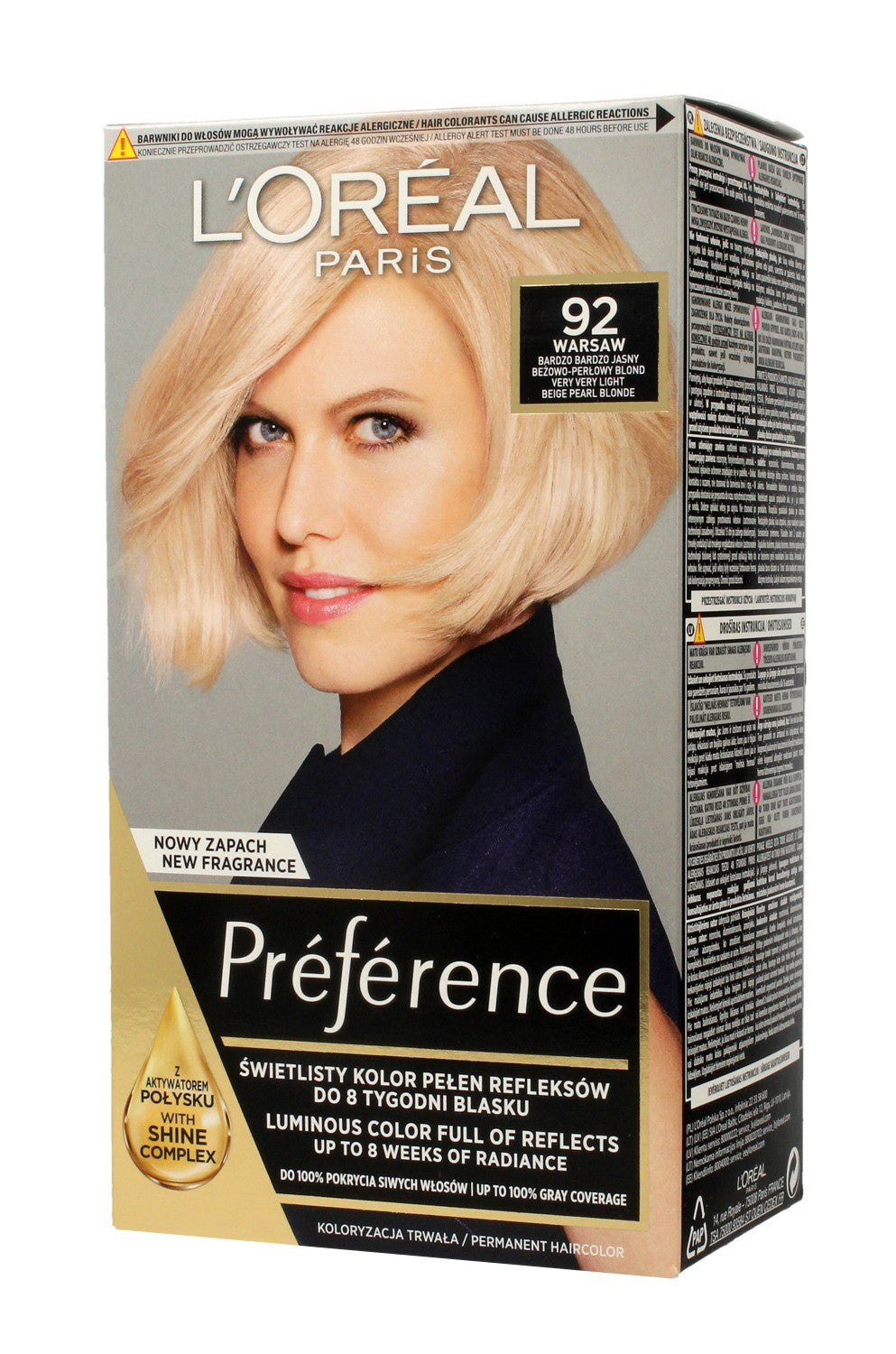 Loreal Preference Recital Hair Color 9.2 Very Light Beige-Pearl Blonde | Vaistine1.lt | WestPharmacy.eu